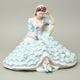 Lady with book, large, 22,5 x 32,5 x 26,5 cm, turquoise, Royal Dux Bohemia