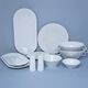 Bohemia White DECOR, Jídelní souprava pro 6 osob, design Pelcl, Český porcelán a.s.