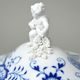 Mísa polévková oválná 3 l s figurkou na víku, cibulový vzor, Míšeňský porcelán