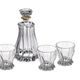 Crystal Whiskey set Plantica 6+1, Golden Rim, Aurum Crystal