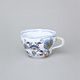Šálek vysoký B 210 ml na kafe, rubínová červeň + zlato + cibulák, Český porcelán a.s.