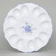 Egg tray round 26 cm for 12 eggs, Thun 1794 Carlsbad porcelain, BERNADOTTE Forget-me-not-flower