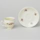 Espresso cup and saucer 75 ml / 12 cm, Thun 1794 Carlsbad porcelain, BERNADOTTE ivory + flowers