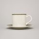 Cup tall 230 ml plus saucer 150 mm, Thun 1794 Carlsbad porcelain, Cairo 30381 ivory