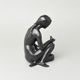 Lady With A Bird 18,5 x 12 x 12 cm, Black, Porcelain Figures Duchcov