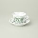 Šálek a podšálek A + A 0,08 l / 11 cm mokka (presso), zelený cibulák, Český porcelán a.s.