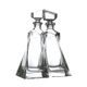 Set of 2 Whiskey Carafes "Lovers", Crystal Bohemia
