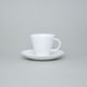 Mocca (espresso) cup 90 ml and saucer 125 mm, Thun 1794 Carlsbad porcelain, TOM white