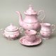 Kávová sada pro 6 osob, Sonáta, dekor 158, Leander, růžový porcelán
