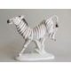 Zebra, 29,5 x 25,5 x 11,5 cm, Pastel, Porcelain Figures Duchcov