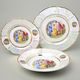 The Three Graces: Plate set for 6 persons, Thun 1794 Carlsbad porcelain, BERNADOTTE