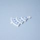 Christmas decoration - tree perforated 8,5 cm, Original Blue Onion Pattern