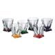 Quadro barevné - sklenice ma whisky, koňak 250 ml, 6 ks., Crystalite Bohemia