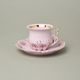 Cup 120 ml and saucer coffee 14 cm, Lenka 563, Rose China Chodov
