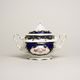 440: Tea set for 6 pers., Sonata, cobalt blue plus rose, Leander 1907