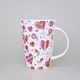 Mug Monza Fantasia 0,35 l - Hearts and Roses, 12 cm, Cesky porcelan a.s.