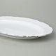 Dish oval 36 cm, Thun 1794 Carlsbad porcelain, BERNADOTTE frost, Platinum line