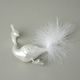 Christmas decoration silver Swan 10 cm, glass, ozdoby DUV