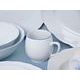 Dining set 28 pcs., White with blue line, Cesky porcelan a.s.