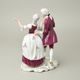 Taneční pár rokoko 16 x 13 x 23 cm, Purpur, Porcelánové figurky Duchcov (2.j.)