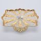 Cut Crystal Tray on stand, 280 mm, Gold + Enamel, Jahami Bohemia