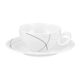 Tea cup and saucer, Trio 71381 Highline, Seltmann Porcelain