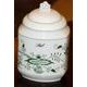 Dose for food storage with a different types of sign 1,10 l, 17 cm, Green Onion Pattern, Cesky porcelan a.s.
