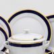 Club plate 30 cm, Sabina, cobalt blue + gold, Leander 1907