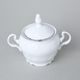 Lid for sugar bowl 300 ml, Thun 1794 Carlsbad porcelain, BERNADOTTE platinum