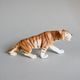 Tiger - small, 28 x 7,5 x 11,5 cm, Pastel, Porcelain Figures Duchcov