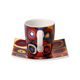 Espresso šálek a podšálek Čtverce 100 ml, jemný kostní porcelán, W. Kandinsky, Goebel