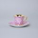 Cup 80 ml and saucer Windsor mocca, Pink, Leander 1907