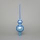 Christmas Tree Glass Tip 28 cm, Light Blue 165, Bohemian hand made Christmas decorations