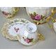 Cup 110 ml footed coffee + saucer, Cecily - roses, Carlsbad porcelain