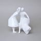 Milenci na skútru 14,5 x 12,5 x 16,5 cm, Bílá + Zlato, Porcelánové figurky Duchcov