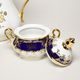 Mary-Anne 431: Coffee set for 6 pers., cobalt + gold rose, Leander Loučky