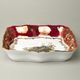 Bowl square 24 cm, hunting - ruby, QueensCrown porcelain
