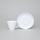 Mocca (espresso) cup 90 ml and saucer 125 mm, Thun 1794 Carlsbad porcelain, TOM white