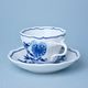 Cup and saucer A/1 + A/1, 120 ml / 13 cm for coffee, Original Blue Onion Pattern