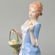 Lady with basket 10 x 11 x 28 cm, Porcelain Figures Duchcov