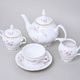 Gold line: Tea set for 6 persons, Thun 1794 Carlsbad porcelain, BERNADOTTE roses