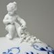Mísa polévková oválná 3 l s figurkou na víku, cibulový vzor, Míšeňský porcelán