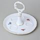 Tray flat with key 21 cm (for salt/pepper shakers and toothpick dose), Hazenka, Cesky porcelan a.s.