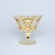 Cut Crystal Bowl on stand, 15 cm, Gold + Enamel, Jahami Bohemia