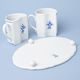 3 pcs set DUO, footed platter oval + 2 mugs, Original Blue Onion pattern