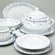 Dining set for 6 persons, Thun 1794 Carlsbad porcelain, ROSE 80061