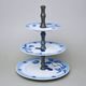 Etažer třídílný 25,5 / 21 / 16,5 cm, Thun 1794, karlovarský porcelán, BLUE CHERRY