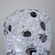 Crystal vase Lisboa 35 cm with fond and black lister, Jihlava Glassworks Bohemia 1845