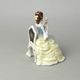Lady sitting with mirror rococo 12 x 14 x 15 cm, Porcelain Figures Duchcov