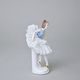 Tanečnice s krajkou (bledě modrá v předklonu) 8 x 6 x 12 cm, Kurt Steiner, Porcelánové figurky Unterweissbacher